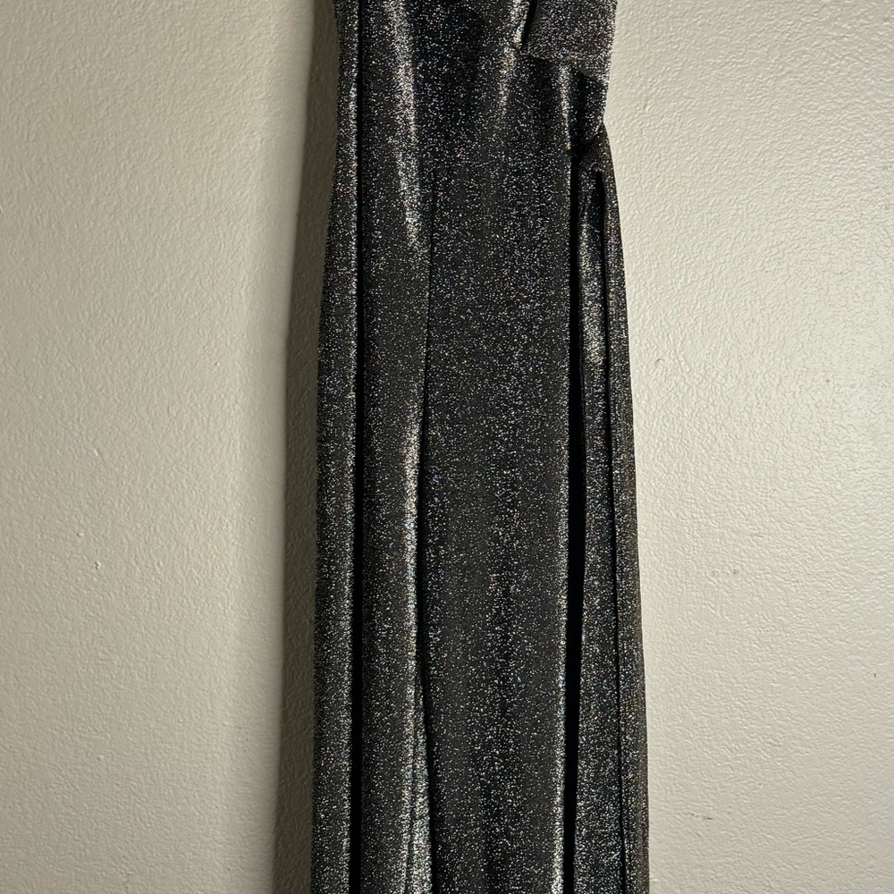 Premier Amour Black Metallic Jumpsuit – Size 14 Evening Party Wear